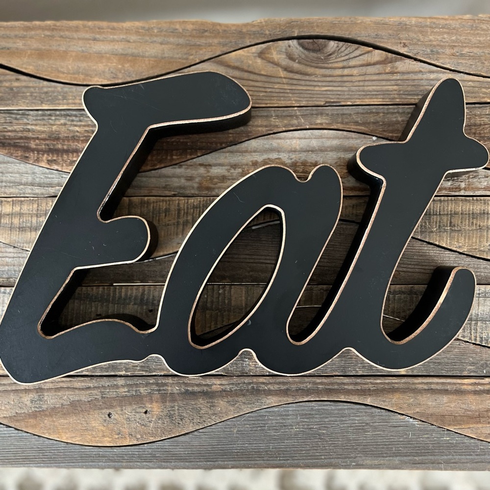 Decorative “Eat” Sign | Black